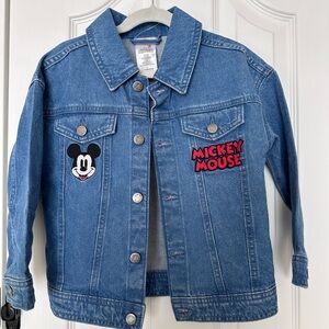 Disney Kids Blue Denim Jacket with Mickey Mouse Patch